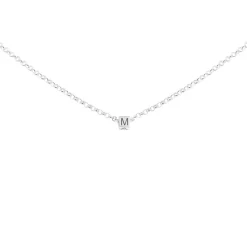Collar Cubo Cadena Plata