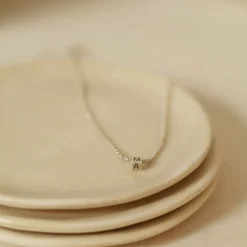Collar Cubo Cadena Plata