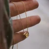 Collar Cubo Oro 18kt