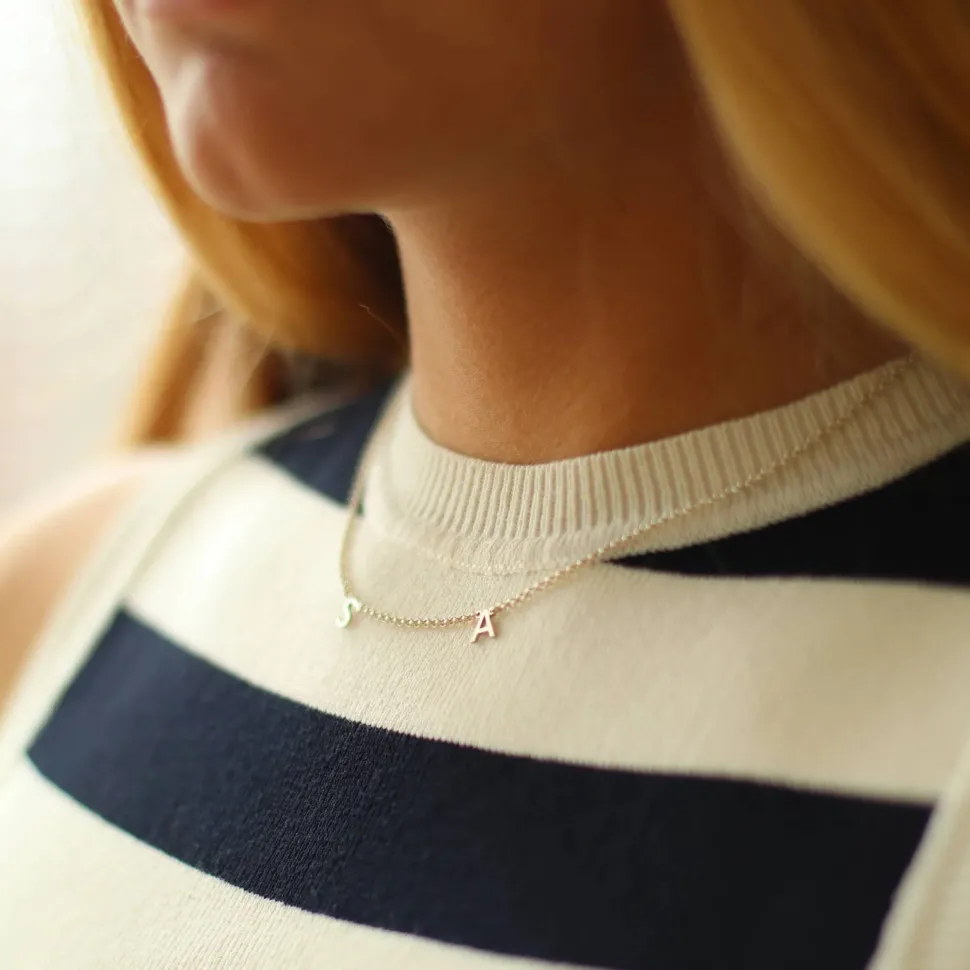 Collar Mini Letra Plata