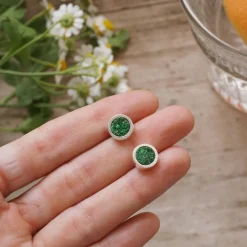 Pendientes Moon Uvarovita