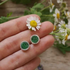 Pendientes Moon Uvarovita