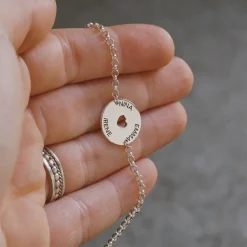 Pulsera Disco Corazón (Cadena)