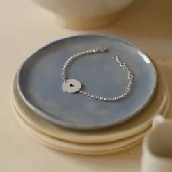 Pulsera Disco Corazón (Cadena)