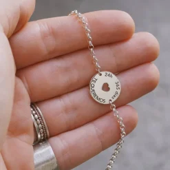 Pulsera Disco Corazón (Cadena)