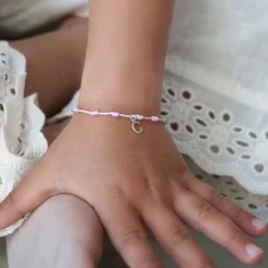 Pulsera Mini Letra Nuditos Plata