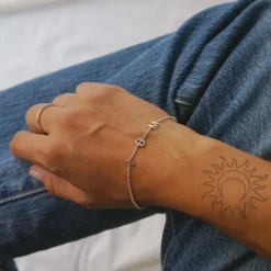 Pulsera Mini Letra Plata